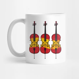 Cello Spanish Flag Cellist String Musician Spain Mug